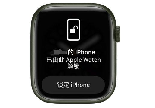 南宝镇苹果手机维修分享用 AppleWatch 解锁配备面容 ID 的 iPhone方法 